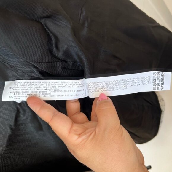 Zara, Textured Double-Breasted Blazer - White/Black. Size: M. NWT. - Picture 11 of 16